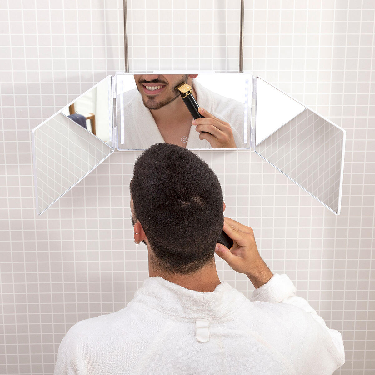 MAGIC MIRROR - Espejo para baño con luz LED y visión 360º