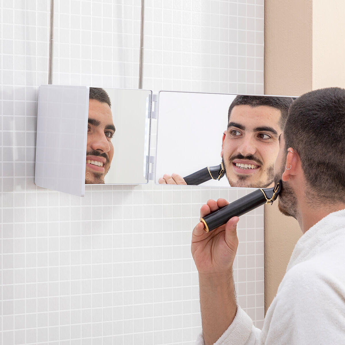 MAGIC MIRROR - Espejo para baño con luz LED y visión 360º