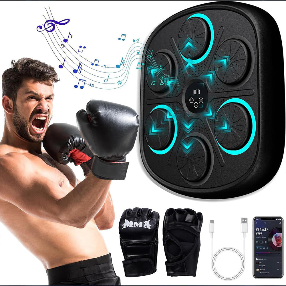 ULTRABOX - Máquina De Boxeo Electrónica con 2 Guantes Bluetooth Y Carga USB