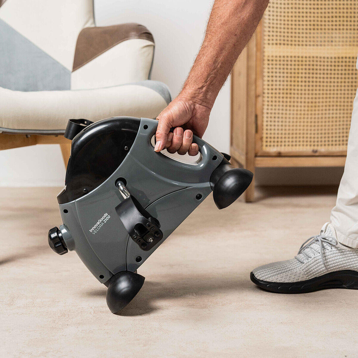 MOVELEGS - Pedaleador Estático para Piernas y Brazos con Esterilla Velora 2100