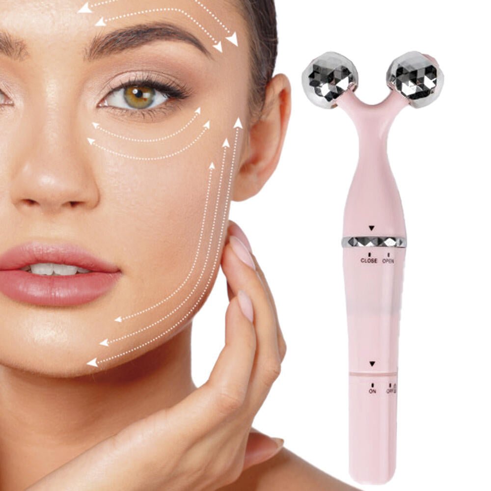 LIGHTFACE - Pack de Rodillo Masajeador Facial 3 en 1 y Masajeador Capilar
