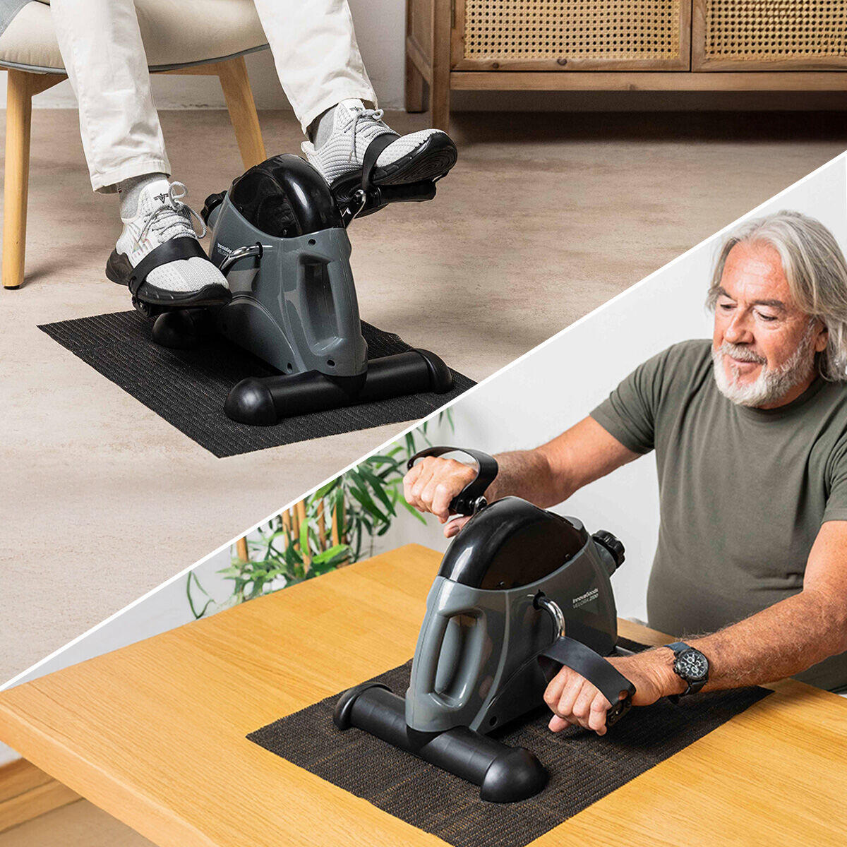 MOVELEGS - Pedaleador Estático para Piernas y Brazos con Esterilla Velora 2100