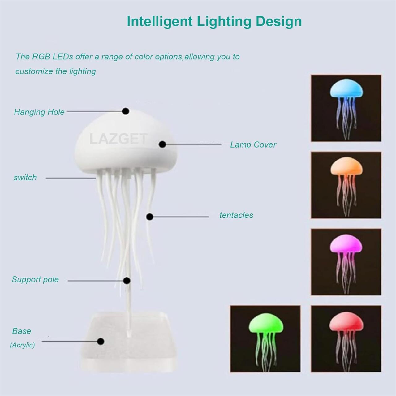 PACks MEDUSA - Lámpara Flotante con iluminación LED RGB en colores