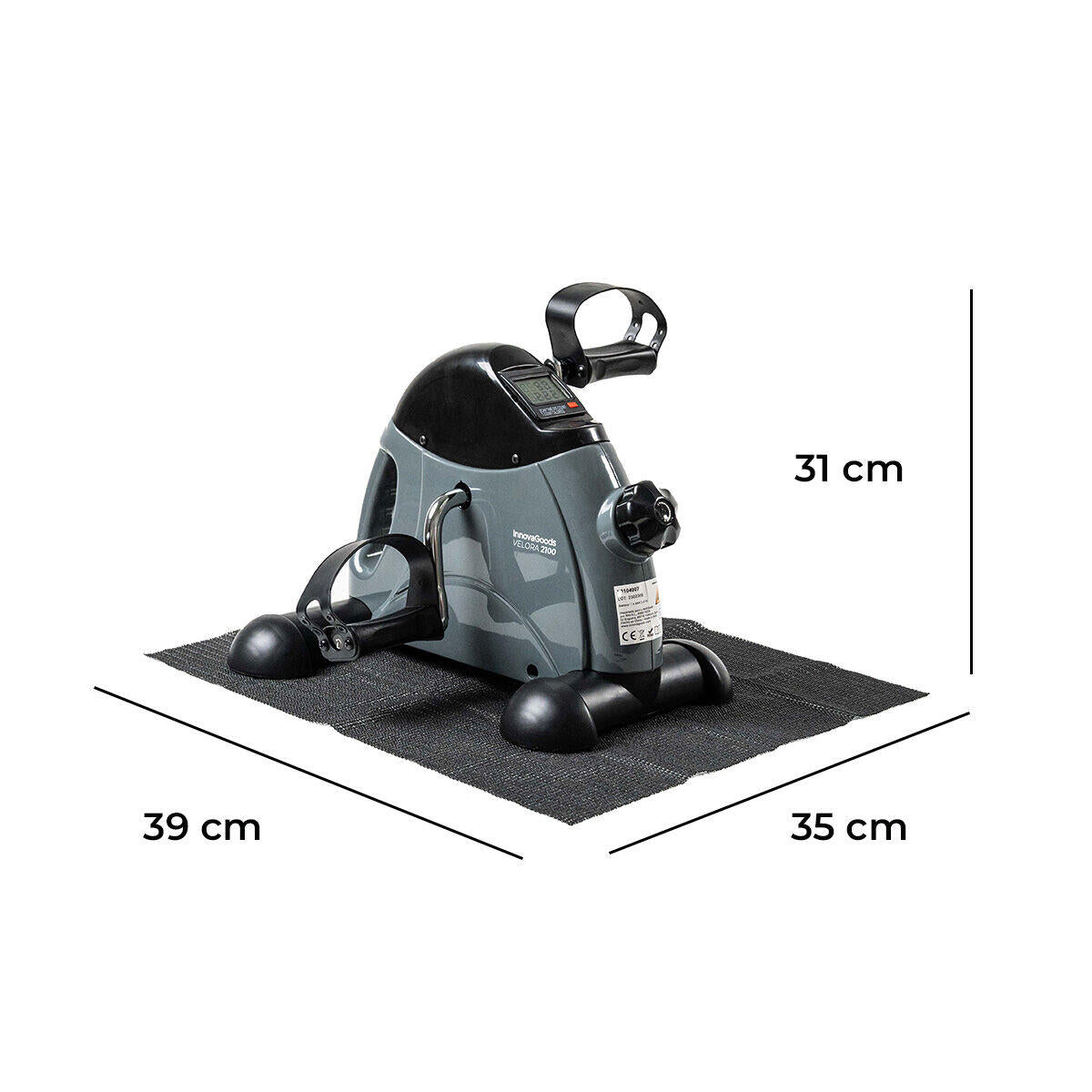 MOVELEGS - Pedaleador Estático para Piernas y Brazos con Esterilla Velora 2100