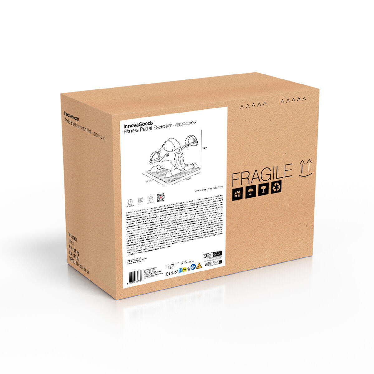 MOVELEGS - Pedaleador Estático para Piernas y Brazos con Esterilla Velora 2100